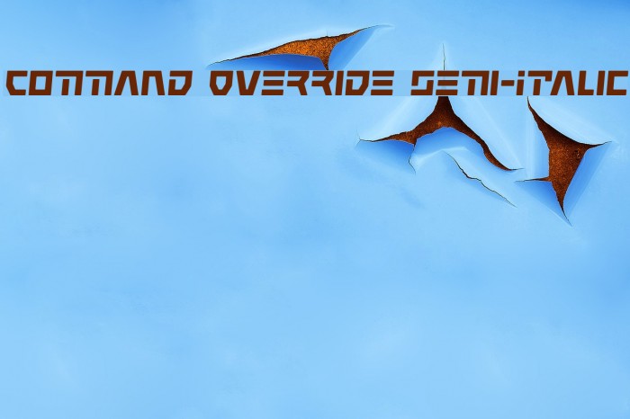 Command Override Semi-Italic Font examples