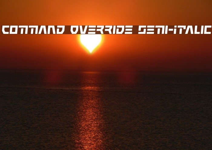 Command Override Semi-Italic Font examples