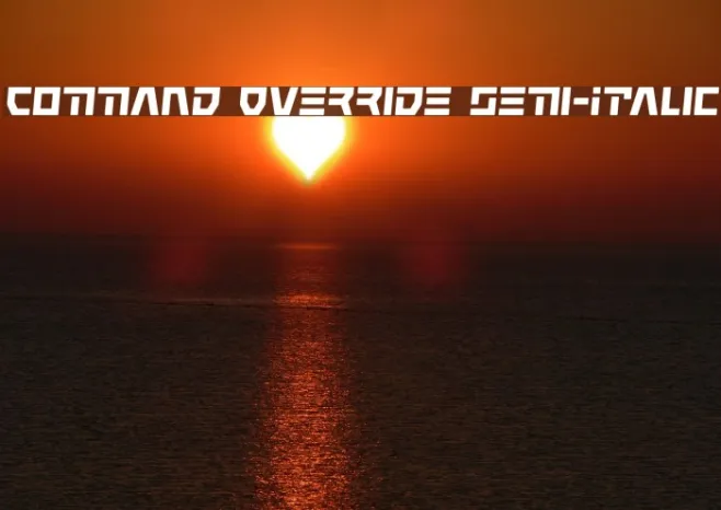 Command Override Semi-Italic Example 3