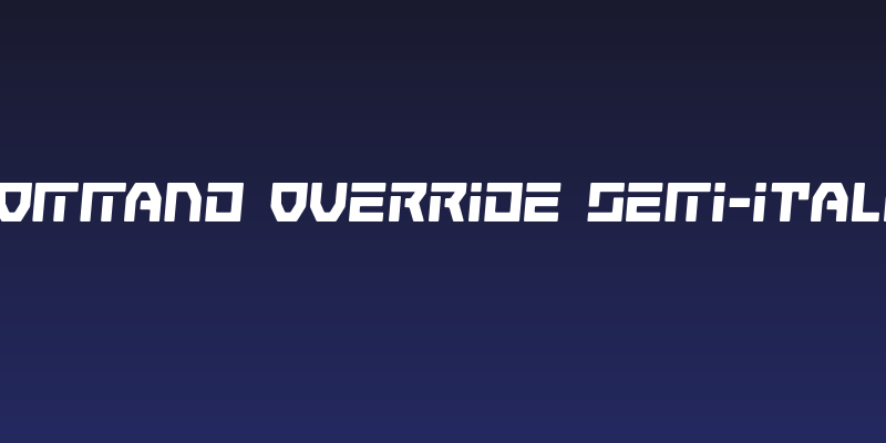 Command Override Semi-Italic Social Header