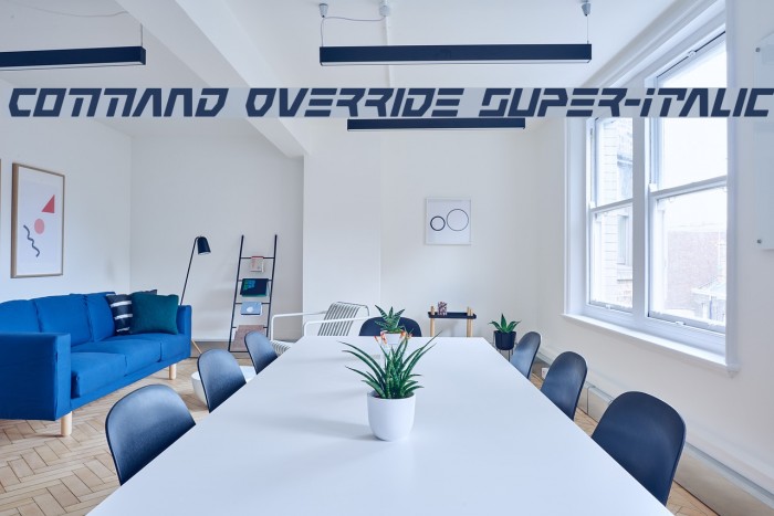 Command Override Super-Italic Font examples