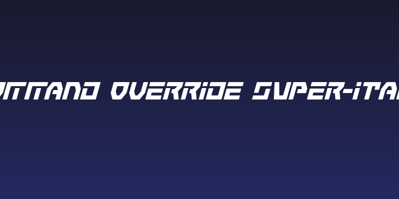 Command Override Super-Italic Social Header