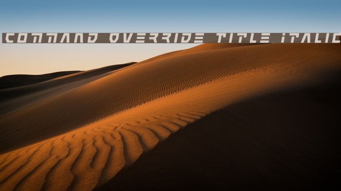 Command Override Title Italic Font examples