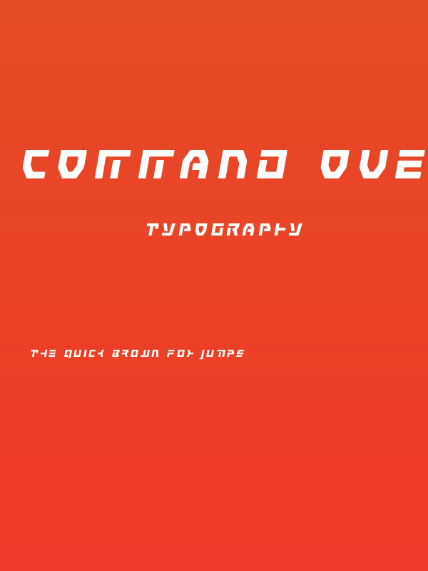 Command Override Title Italic Poster
