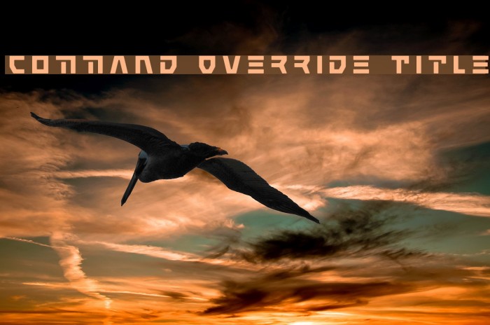 Command Override Title Font examples