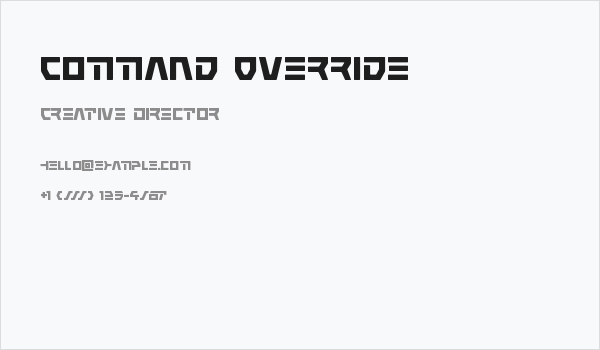 Command Override Business Card