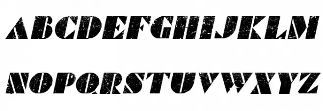 Commanders Grunged Italic Schriftart Groß