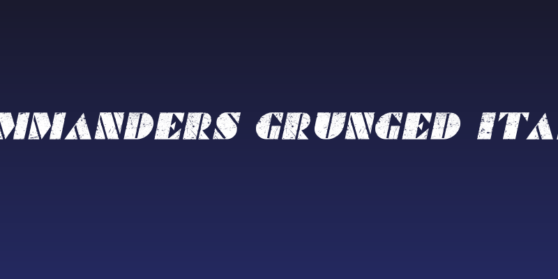 Commanders Grunged Italic Social Header