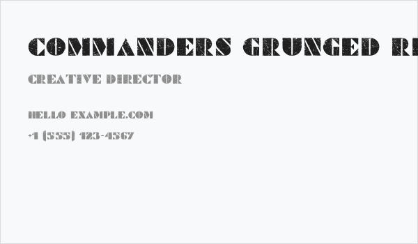 Commanders Grunged Regular Business Card
