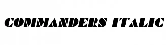 Commanders Italic  Free Fonts Download