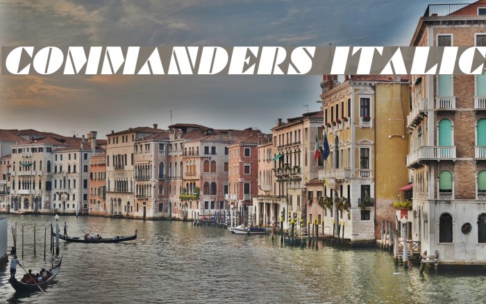 Commanders Italic Font examples