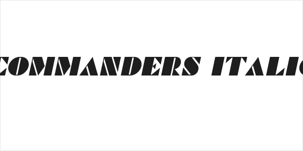 Commanders Italic Logo