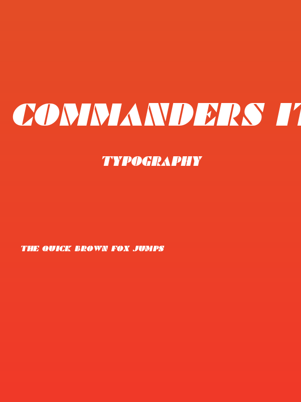 Commanders Italic Poster