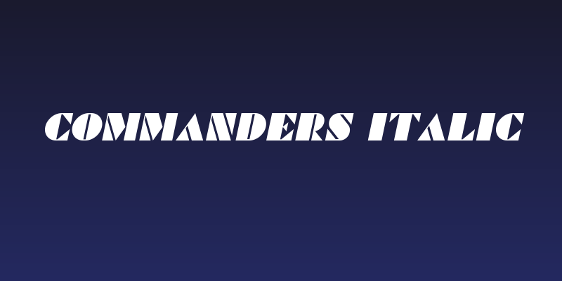 Commanders Italic Social Header