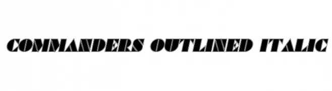Commanders Outlined Italic  Free Fonts Download