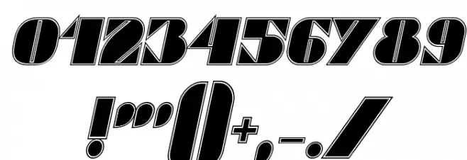 Commanders Outlined Italic Font OTHER CHARS