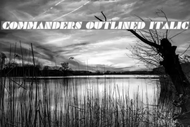 Commanders Outlined Italic Font examples