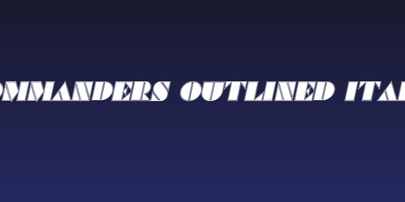 Commanders Outlined Italic Social Header