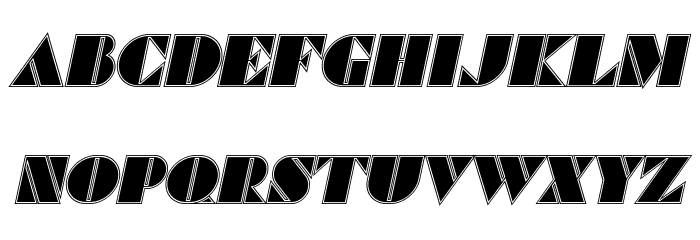 Commanders Outlined Italic Font LOWERCASE