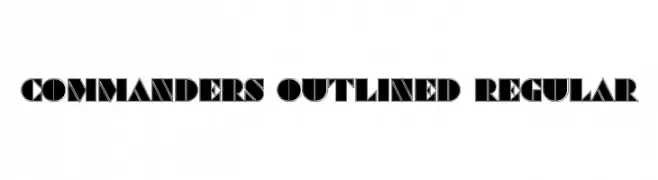 Commanders Outlined Regular  Free Fonts Download