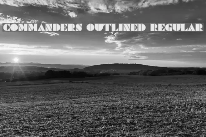 Commanders Outlined Regular Font examples