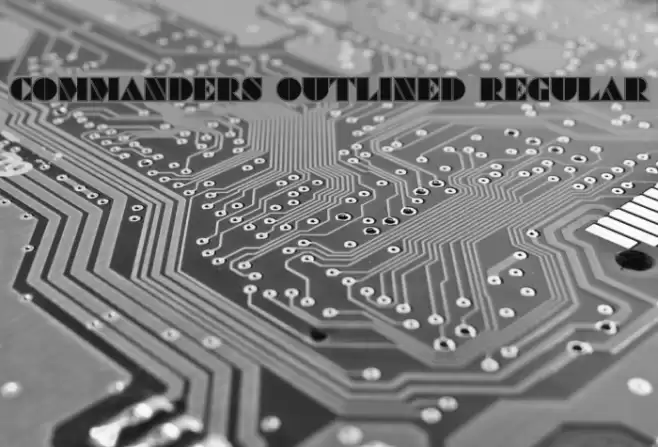 Commanders Outlined Regular Font examples