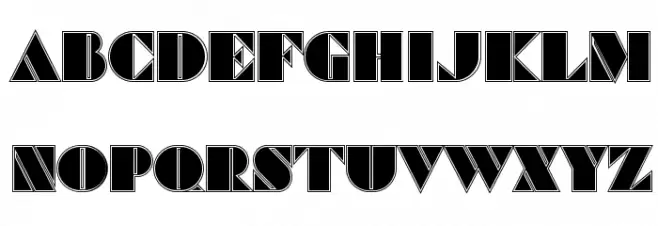 Commanders Outlined Regular Caratteri MINUSCOLO