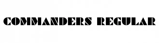 Commanders Regular  Free Fonts Download