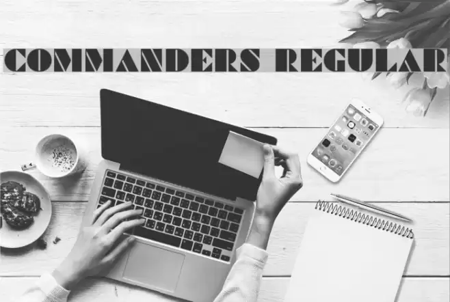 Commanders Regular Font examples