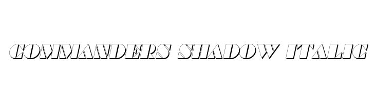 Commanders Shadow Italic  لخطوط تنزيل