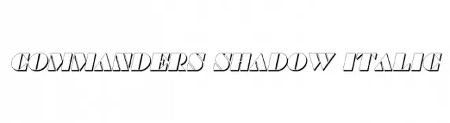 Commanders Shadow Italic  Free Fonts Download