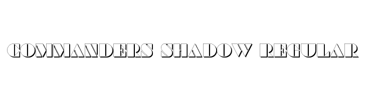 Commanders Shadow Regular  免费字体下载
