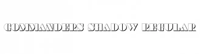 Commanders Shadow Regular  Free Fonts Download