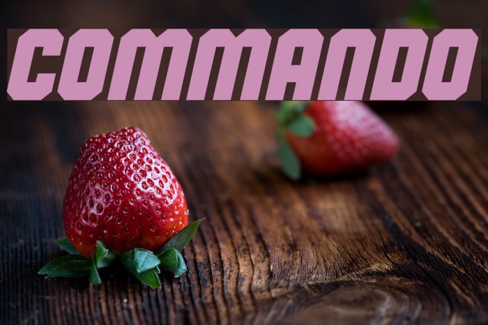 Commando Font examples