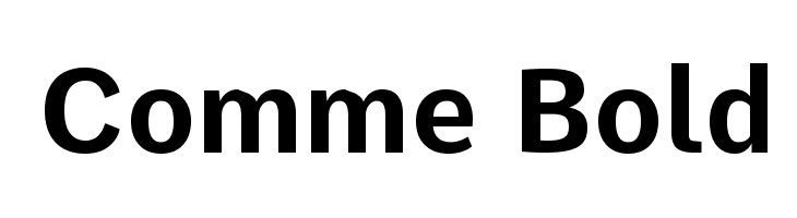 Comme Bold Fonte