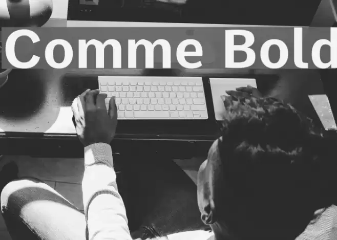 Comme Bold Font examples