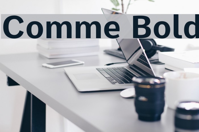 Comme Bold Fonte examples