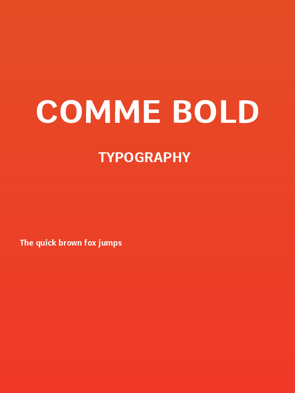 Comme Bold Poster
