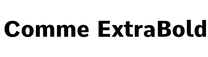 Comme ExtraBold Fonte