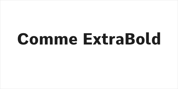 Comme ExtraBold Logo