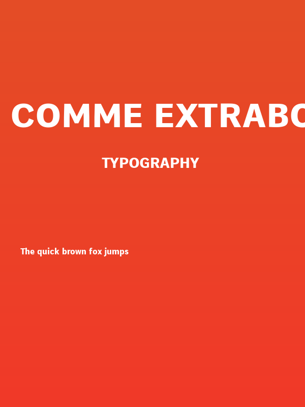 Comme ExtraBold Poster