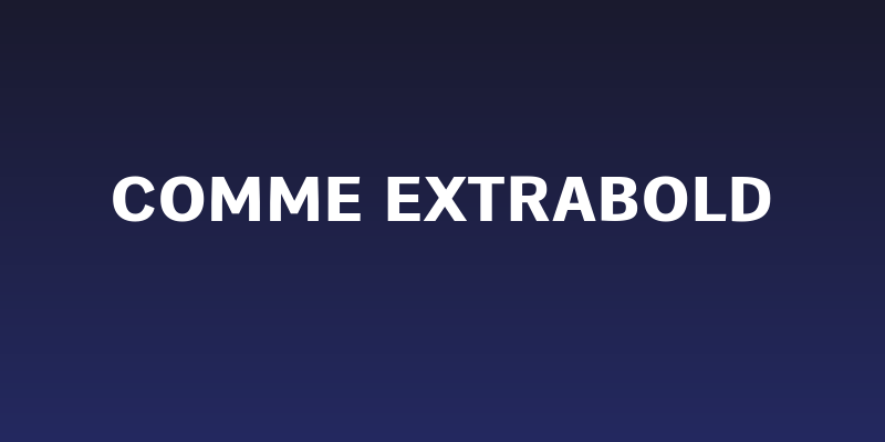 Comme ExtraBold Social Header