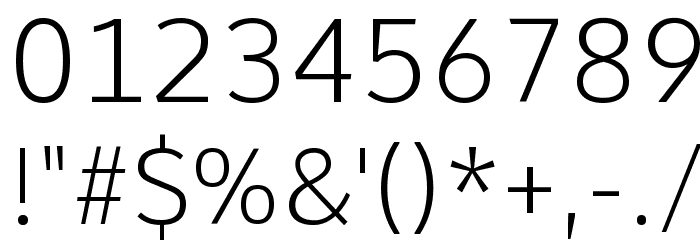 Comme ExtraLight Font OTHER CHARS