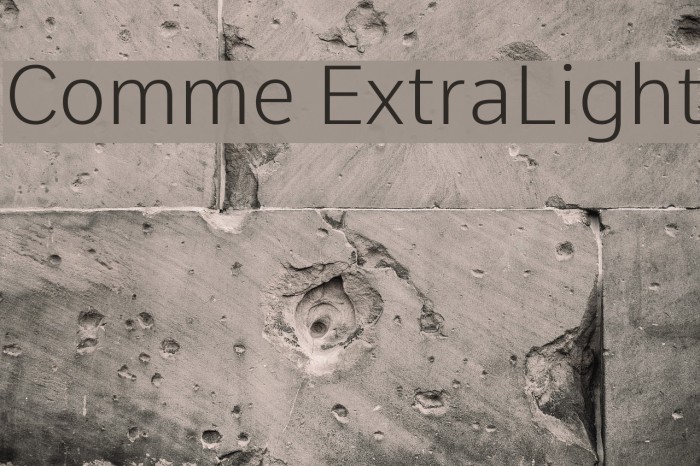 Comme ExtraLight Font examples