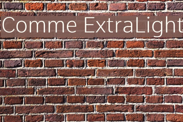 Comme ExtraLight Font examples