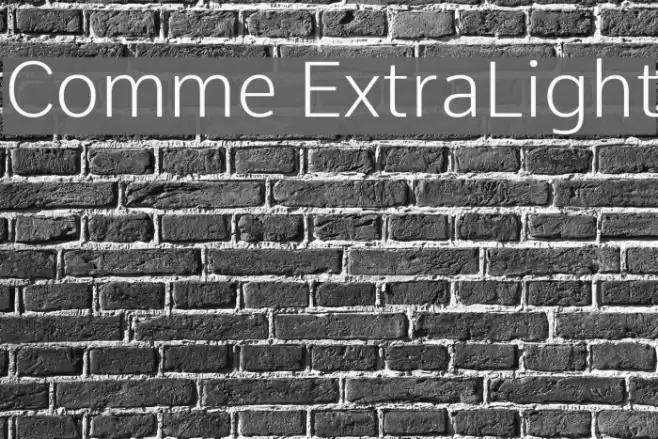 Comme ExtraLight Font examples