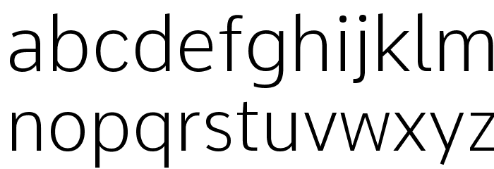 Comme ExtraLight Font LOWERCASE