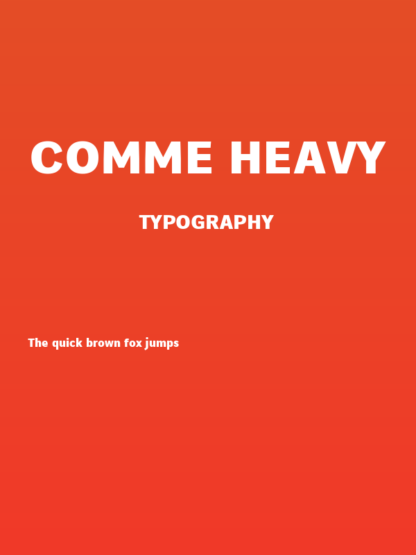 Comme Heavy Poster