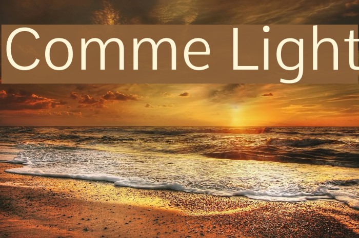 Comme Light Font examples