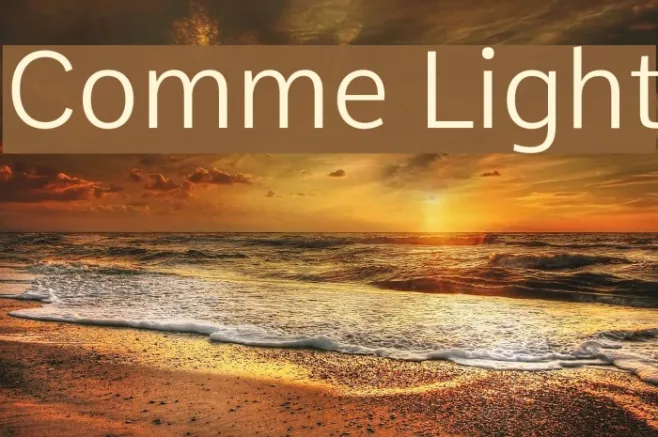 Comme Light Example 1